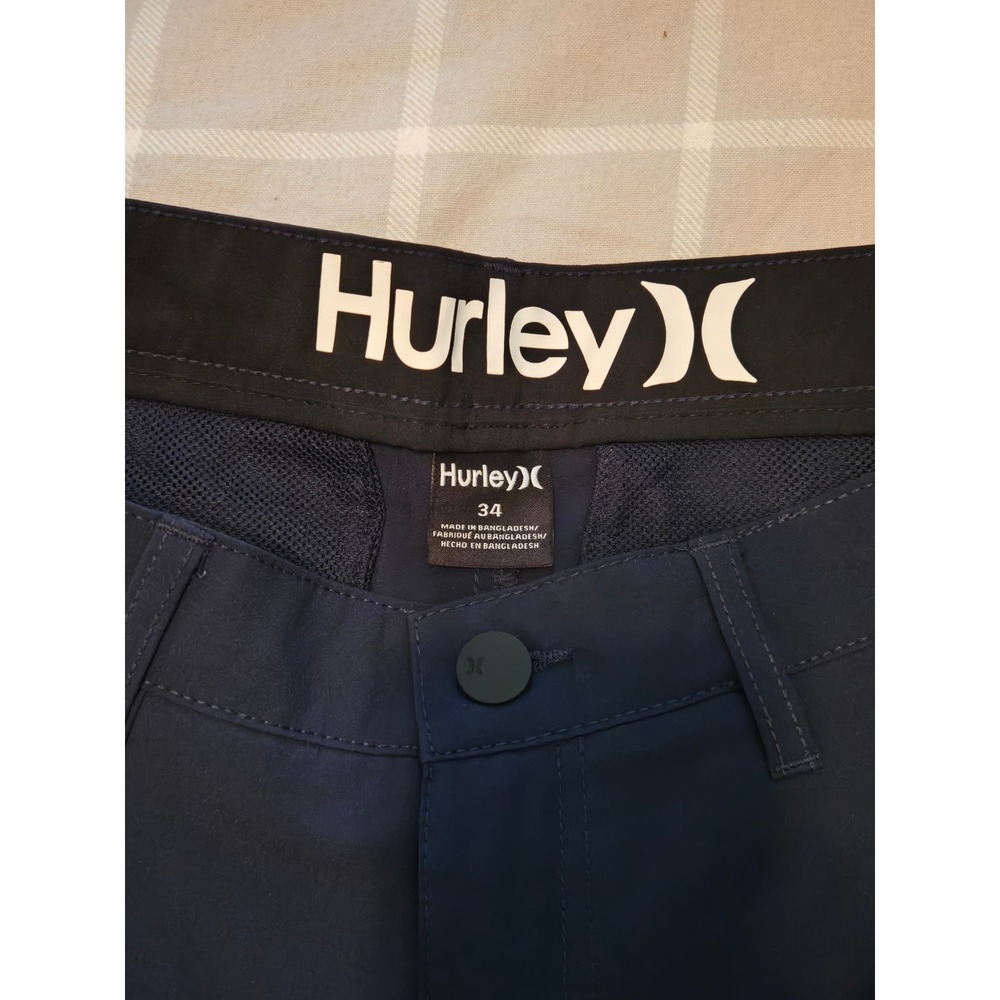 Hurley Men's Size 34 Blue All Day Hybrid Shorts Quick Dry Stretch Chino - Picture 2 of 5